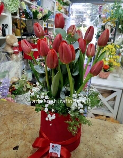 Box tulipani rosso o altri colori